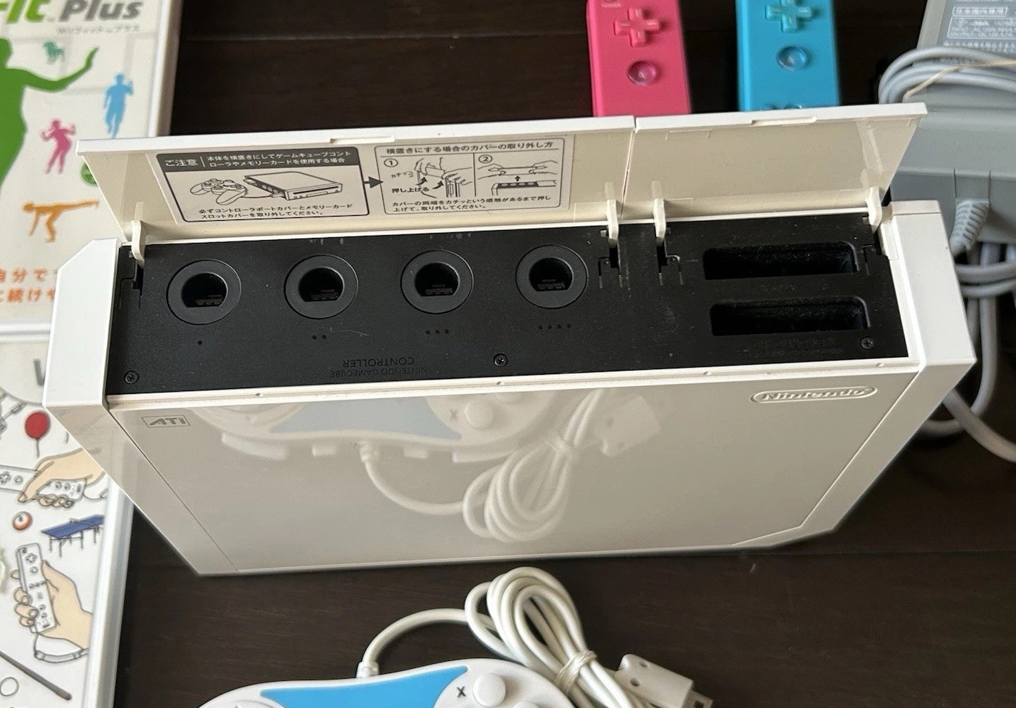 Nintendo Wii White Console Bundle 2 Wii Pink Blue Answers Classic Mario 6 Games
