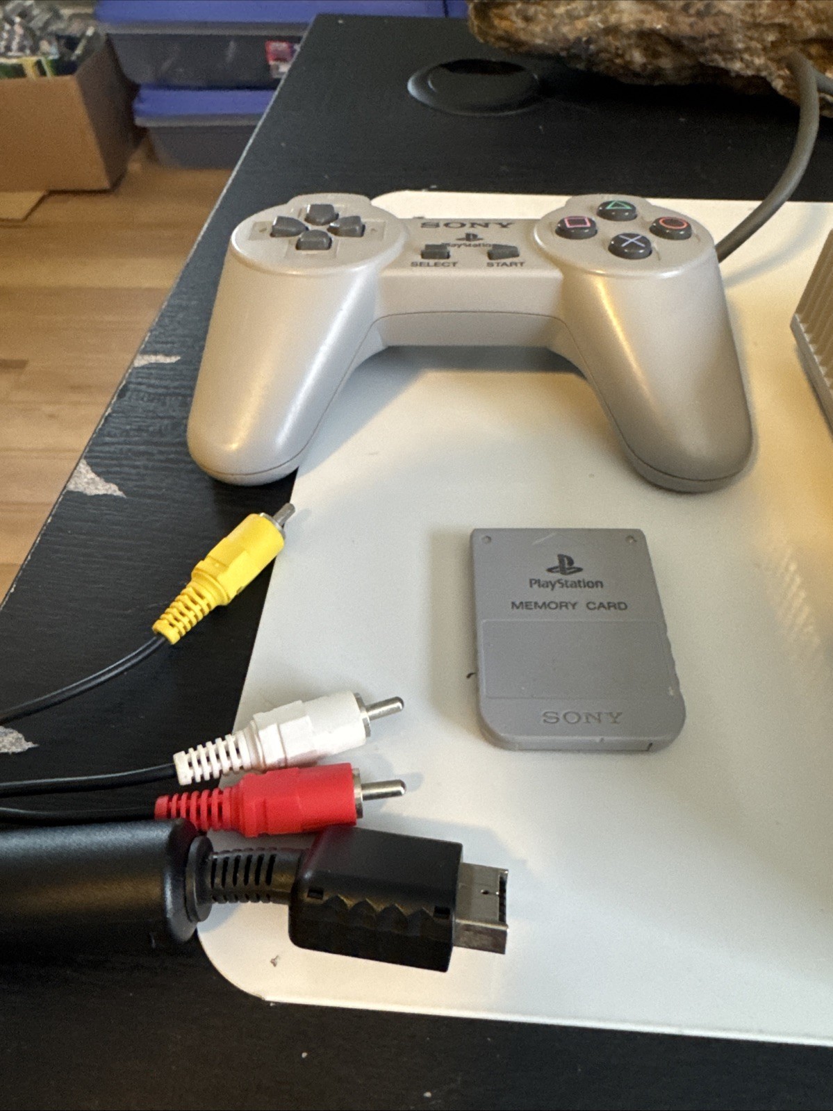 Sony PlayStation 1 Game Console W/ Controller, Memory Card + Cords. Tested/Works