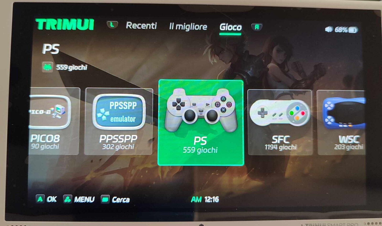 TRIMUI SMART PRO SD 256GB SANDISK 60000 Game CONSOLE DISPLAY 5 WHITE RETRO PC
