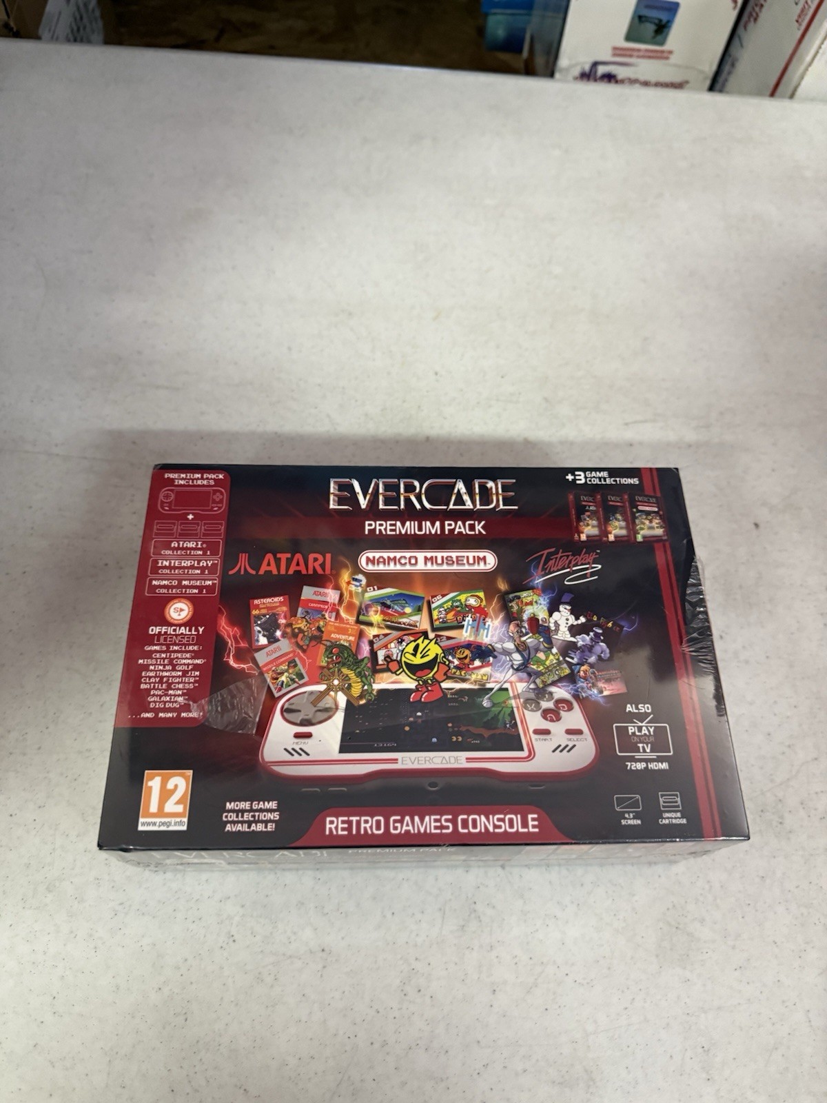 Rare 2020 Evercade Black Handheld Premium Pack Sealed – Launch Variant Founders