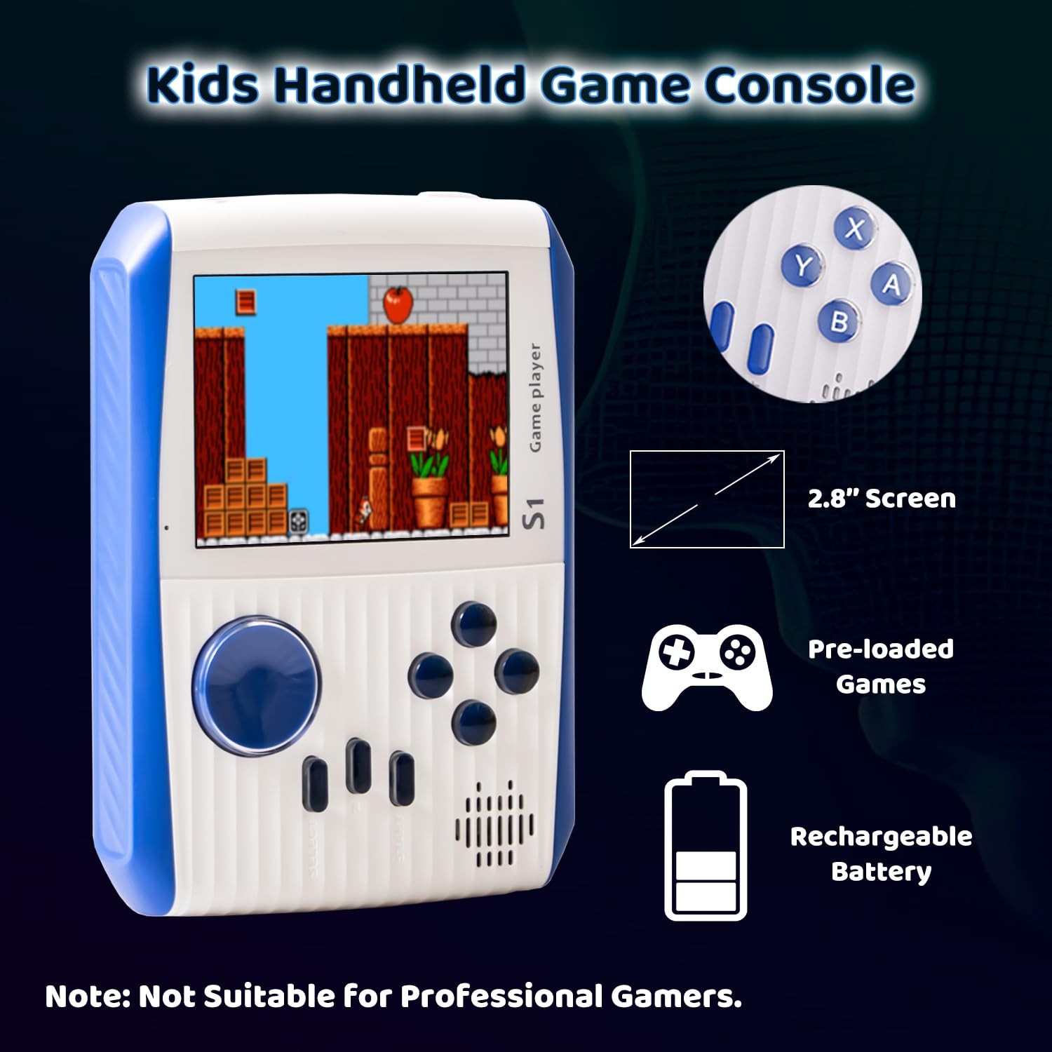 Kid Mini Handheld Retro Games Console Built in 666 Classic Games, Portable Ha…