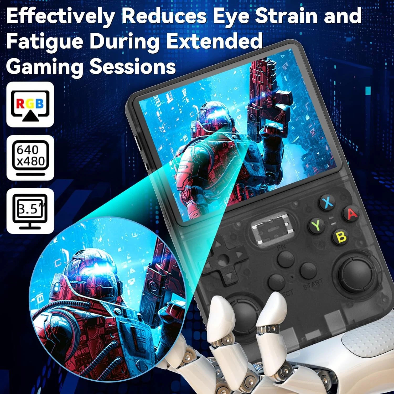 R36S R40S PRO Handheld Console 3.5 Inch IPS Screen Open Source Linux Portable