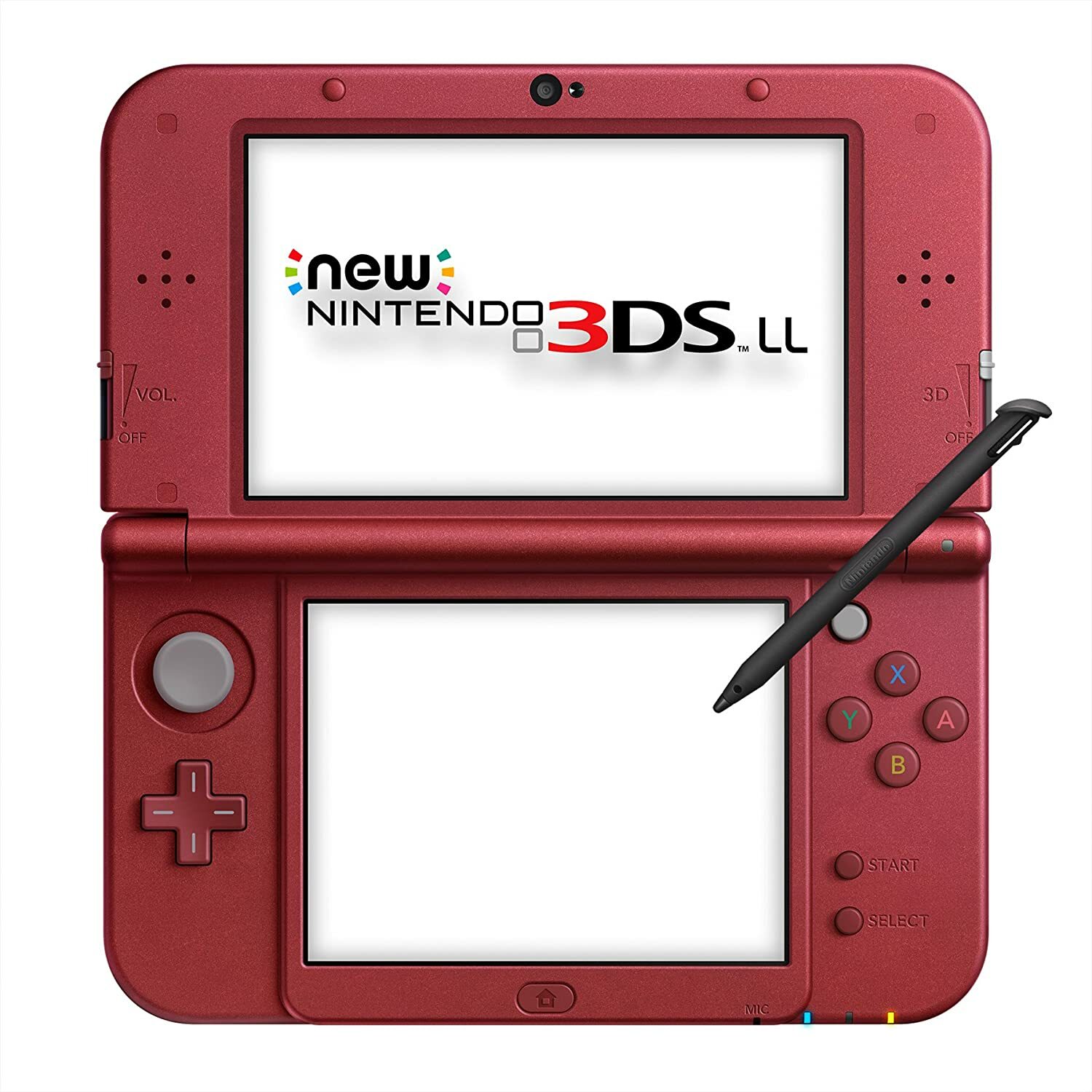 USED Japanese New Nintendo 3DS XL LL METALLIC RED with all items RED-001