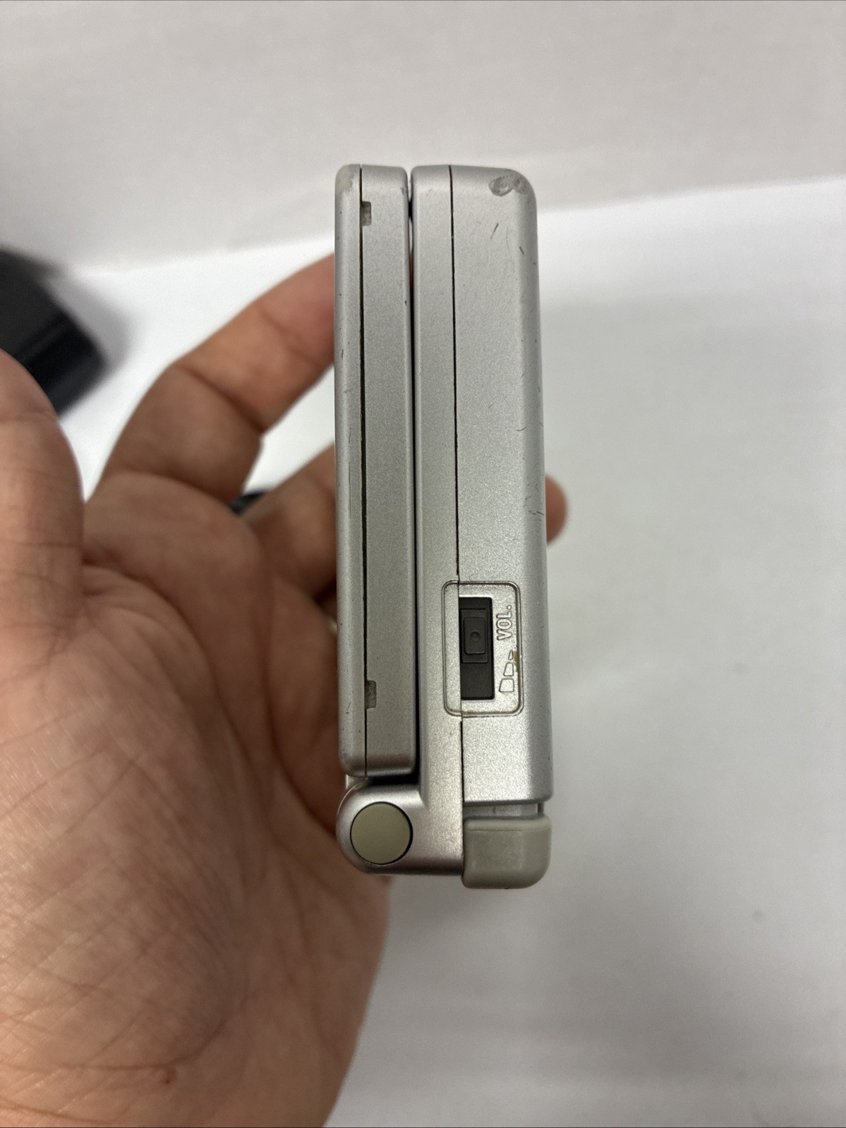 Nintendo Game Boy Advance SP AGS-001 Platinum Silver Console – Tested & Works