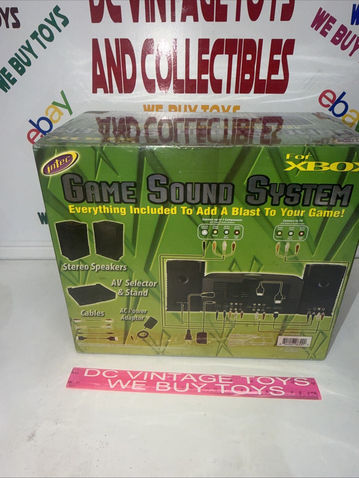 Original Intec Game Sound System For Xbox Stereo Speakers & AV Selector NEW 🔥