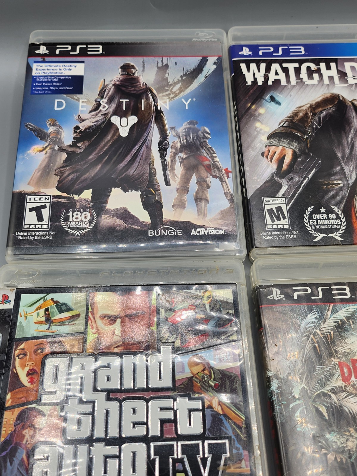PLAYSTATION 3 System 320GB PS3 SLIM Console Lot Bundle w 4 Games & Controller