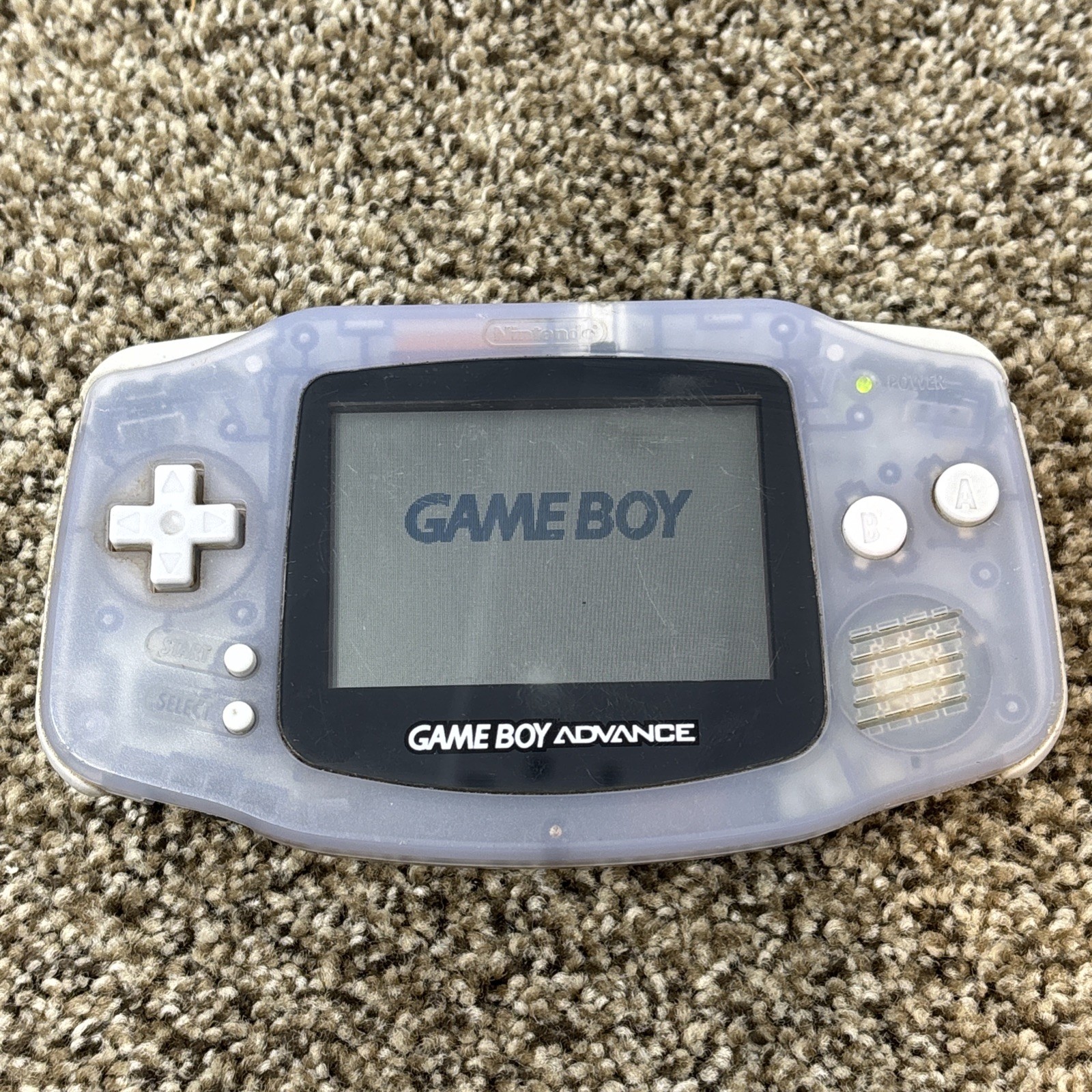 Nintendo Game Boy Advance Glacier Clear Console Tested