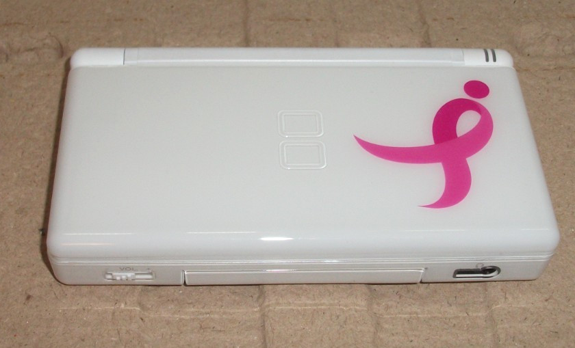 Nintendo DS Lite Pink Ribbon Polar White – Susan G Komen Breast Cancer + 2 Games