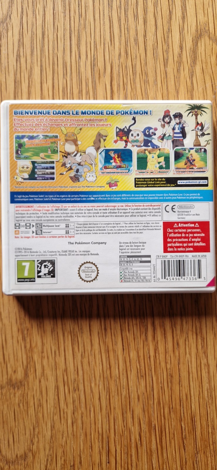 Nintendo 3DS Handheld System – Aqua Blue + Pokémon Sun (Fr Box)