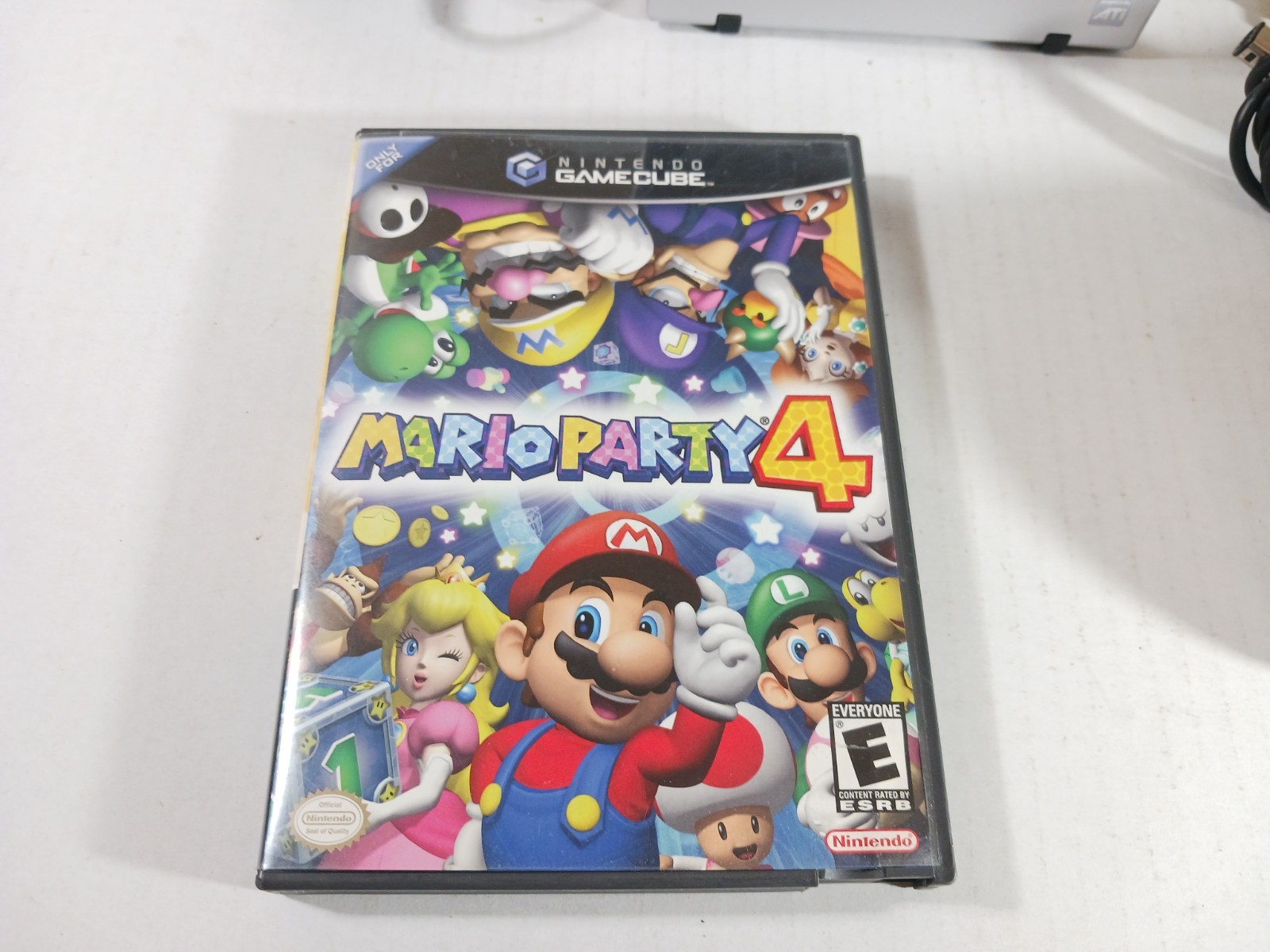 Nintendo GameCube Console Bundle Platinum Silver Set Mario Party 4 Lot Memory