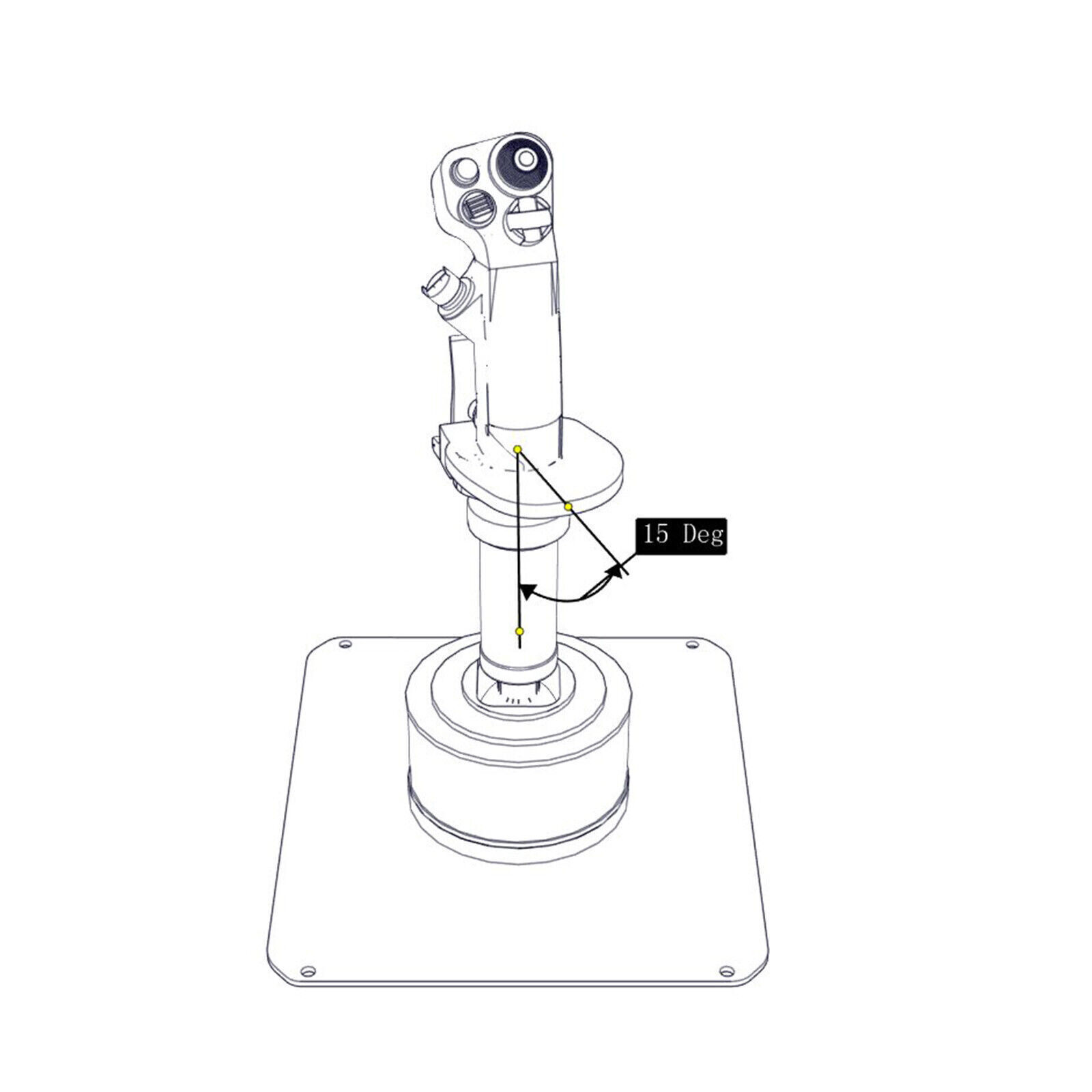 Aluminum Joystick Extension Rod 10/15/20cm for Thrustmaster Warthog Joystick