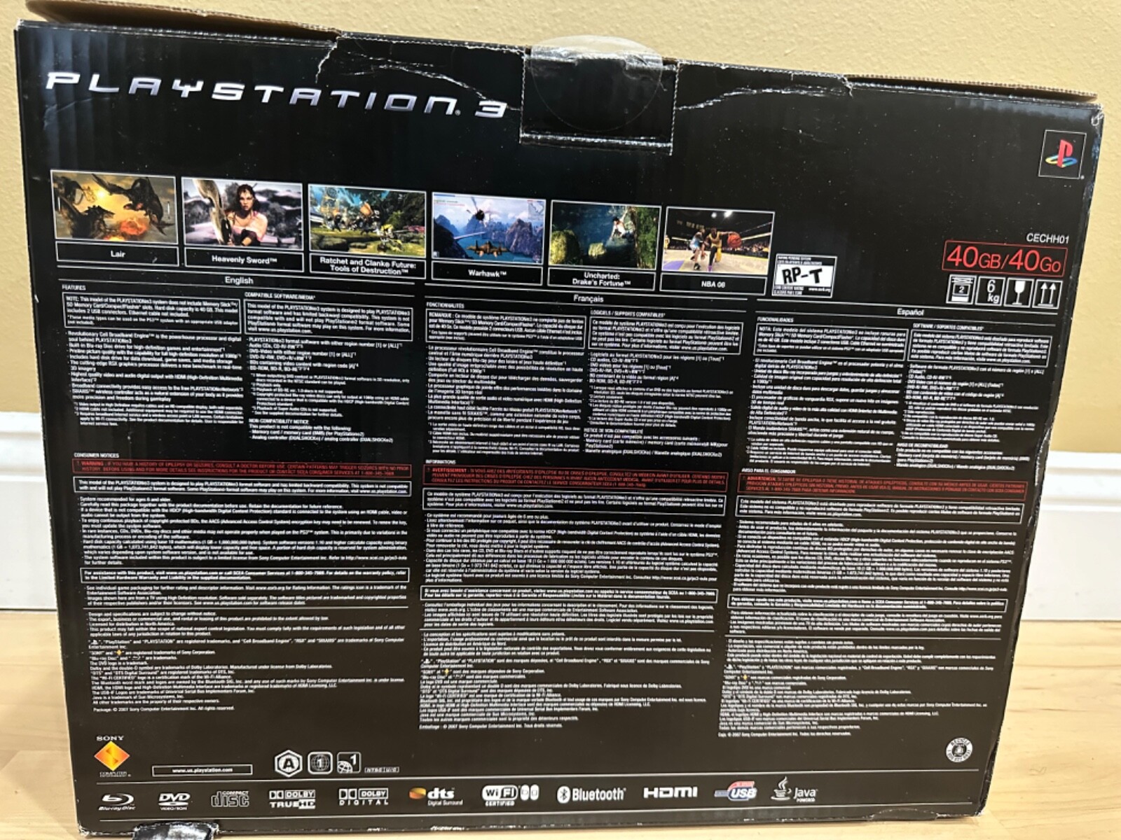 Sony PlayStation 3 Launch Edition 40GB Home Console – B