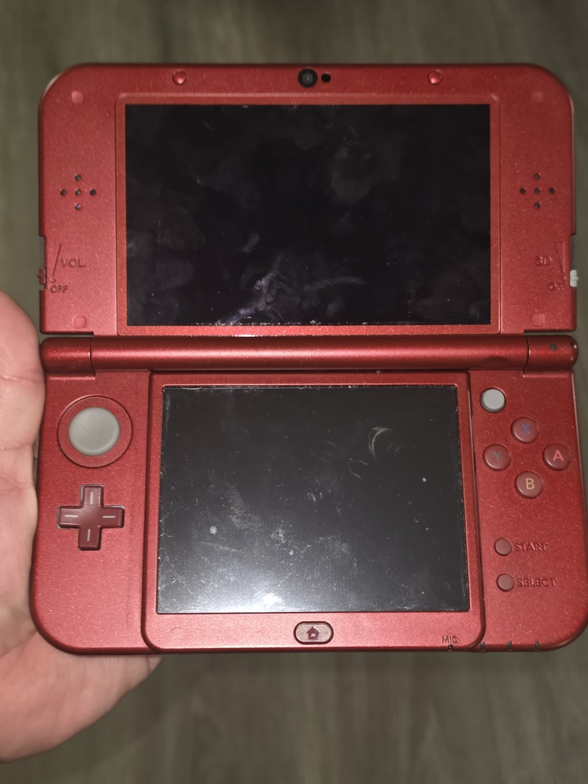 Nintendo “New” 3DS XL Metallic Red Handheld Console System RED-001 With Pokemon