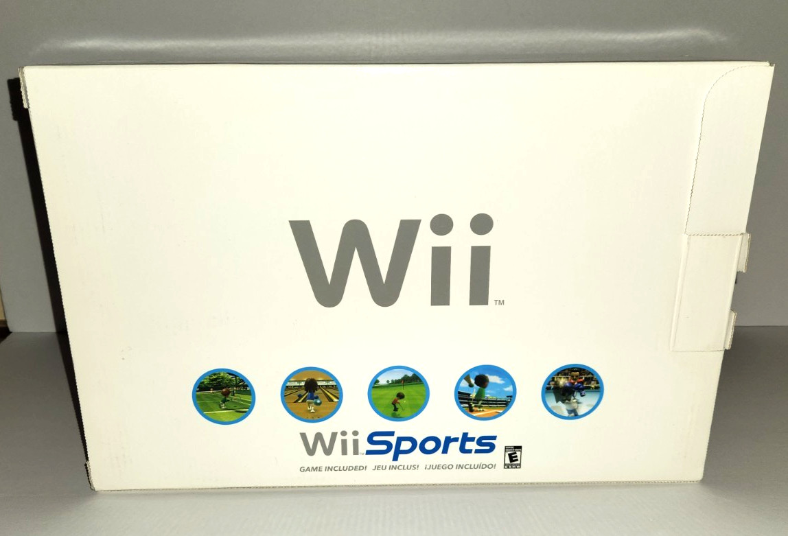 Nintendo Wii White RVL-001 w/ Wii Sports + Extra Remote + Sports Pack- BRAND NEW