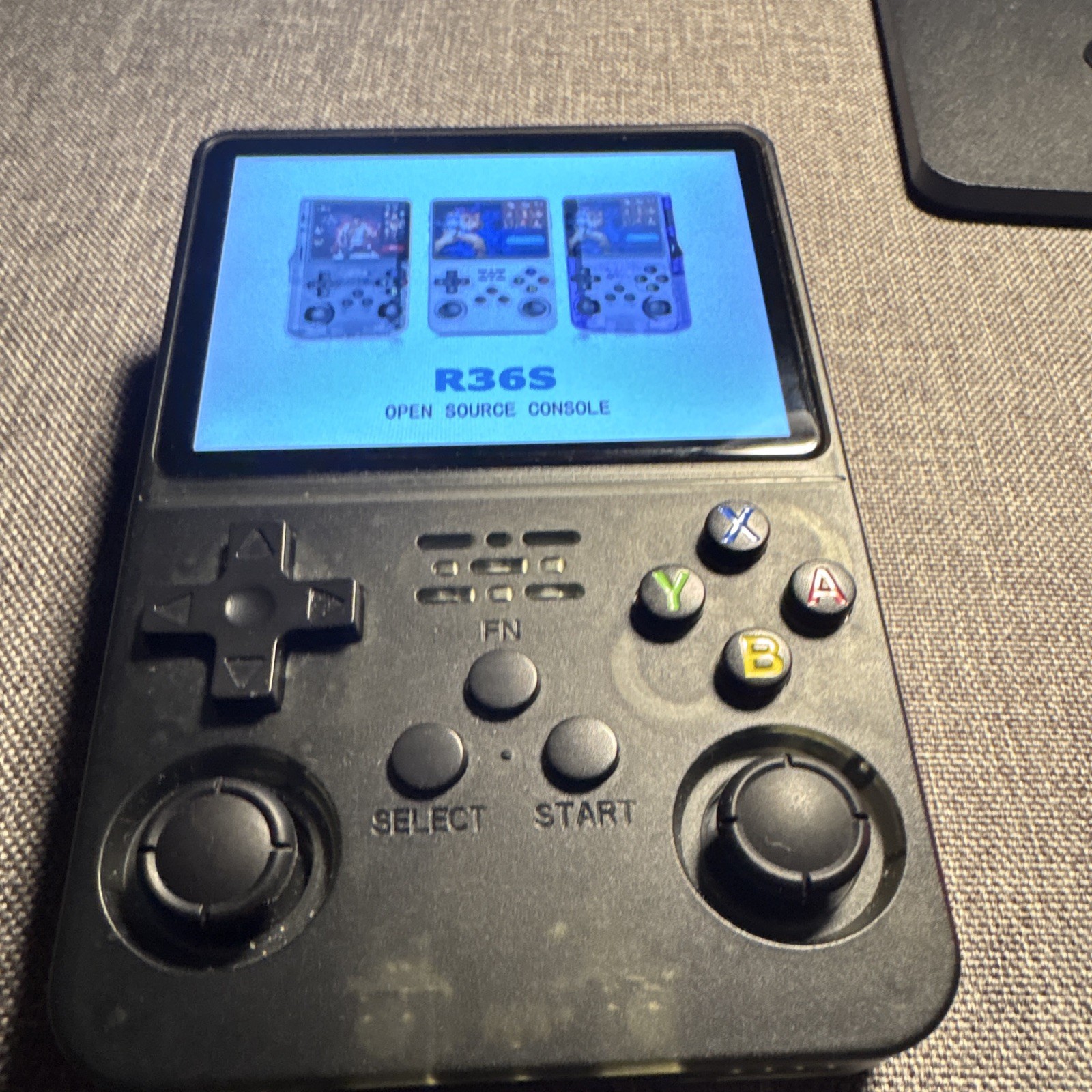 R36S Open Source Handheld Game Console, Black 64GB Wi-Fi USB-C Region Free