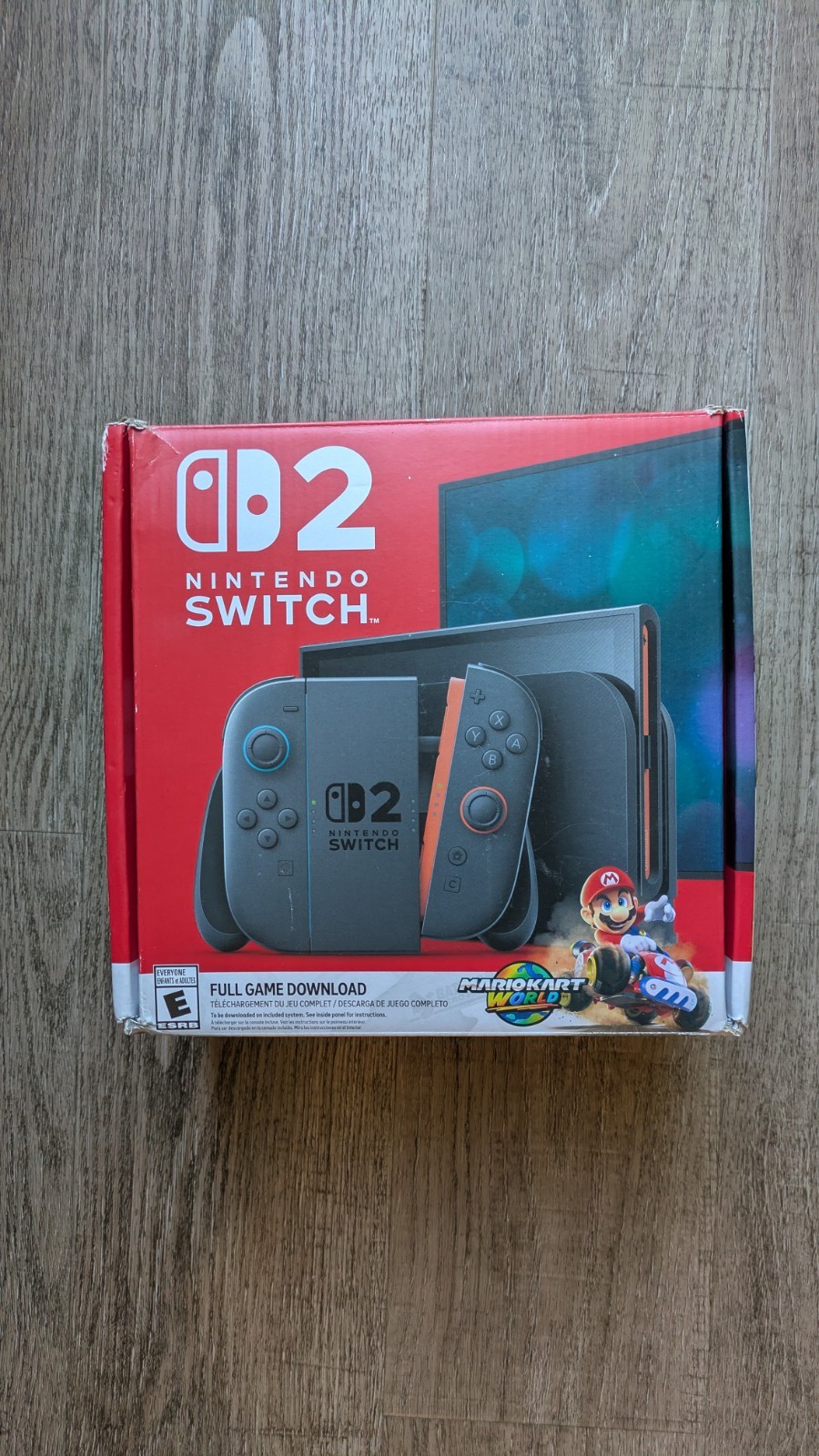 NO CONSOLE Switch 2 Mario Kart Bundle Box + Dock + Joy-Cons & Straps + Cables