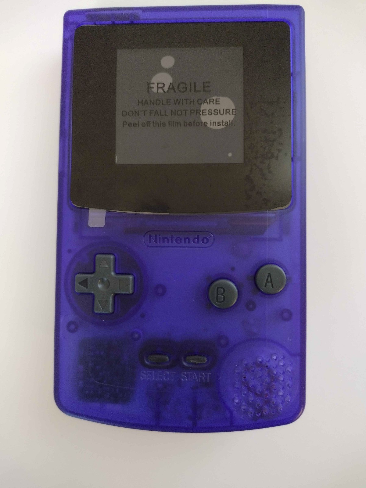 OLED Nintendo Game Boy Color Handheld Game Console – Transparent Blue
