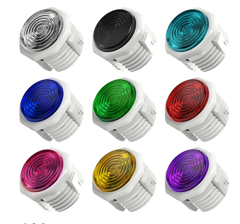 Gamerfinger HBFS-30-G3-BUCKLE White (30mm) Cherry MX Silver Switch Push Button