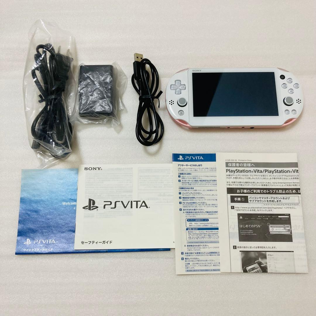 Sony PS Vita Slim PCH-2000 ZA19 Light Pink White Console Boxed Tested Japan F/S