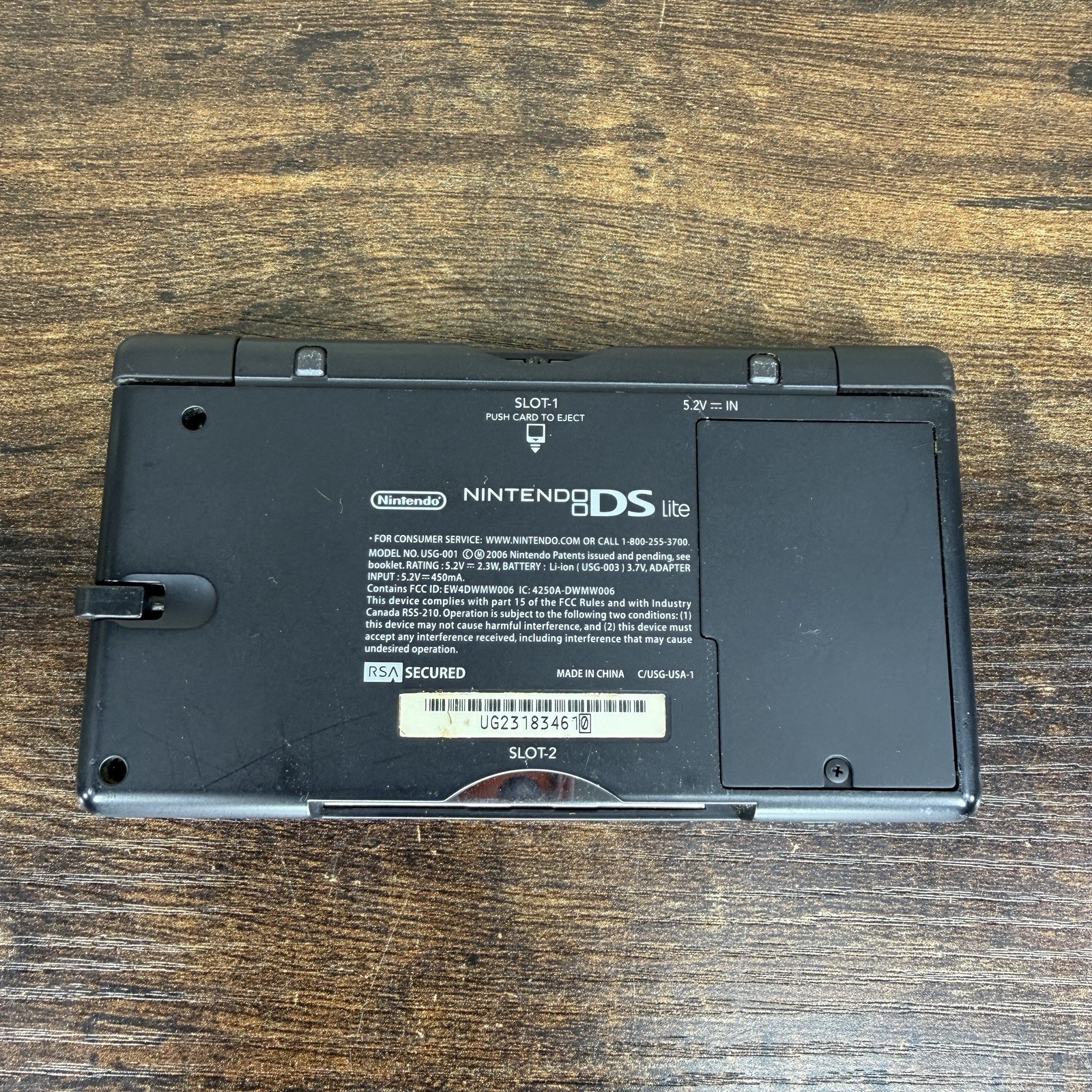 Nintendo DS Lite Handheld – Cobalt/Black w/ Charger + Stylus – Tested & Working