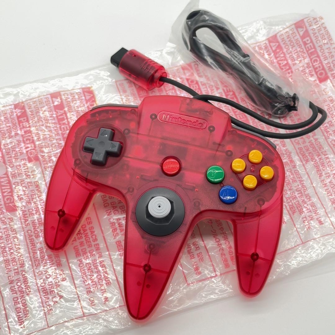 Nintendo 64 NUS-001 Home Console Clear Red Complete in Box CIB Near Mint Rare