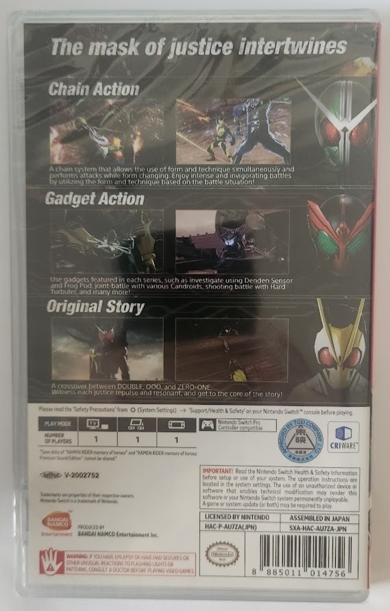 Kamen Rider: Memory of Heroez (English) Switch New Sealed Special (2020 Action)