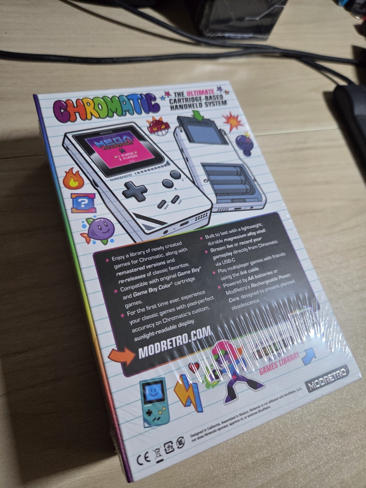 Mod Retro Chromatic w/ Tetris Game NEW & Sealed & a Authentic Pokémon Crystal