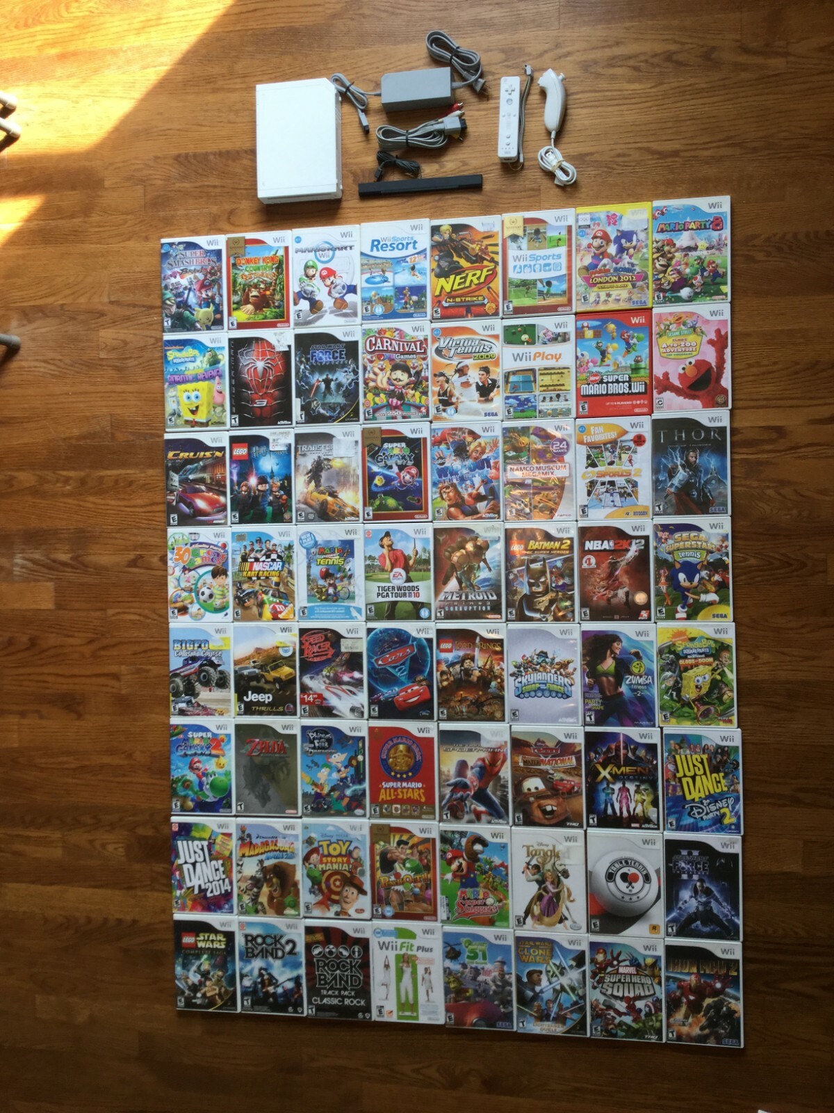 Nintendo Wii White System Console Bundle + CHOOSE 1 GAME USA Read Description