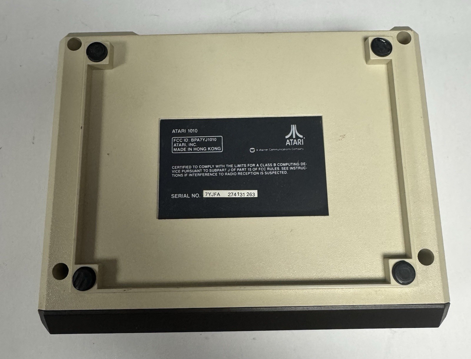Rare Atari 1010 Program Recorder Untested AS FOR PARTS