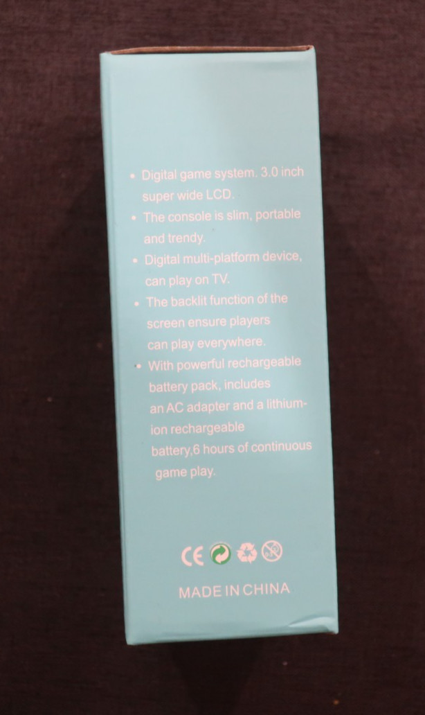 Game Box Plus 500 in 1 Handheld Retro Game System Blue TV Ready Rechargeable