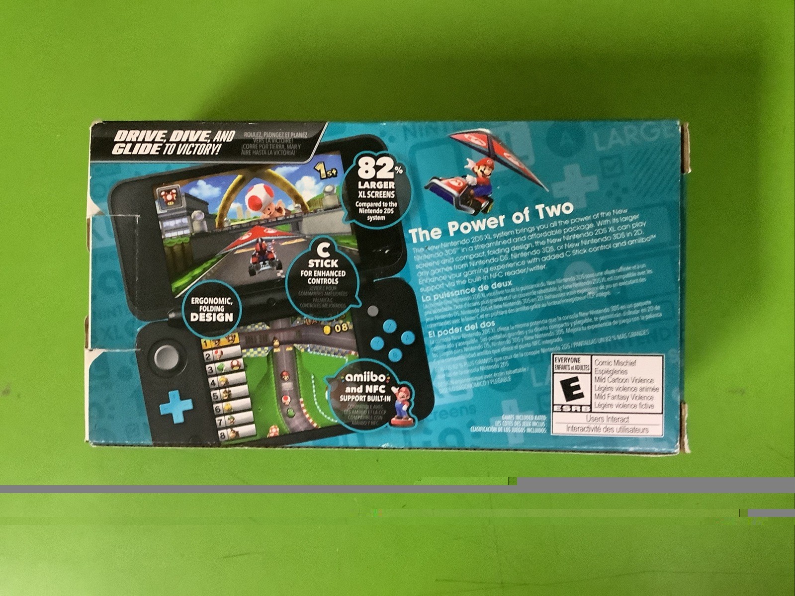 Nintendo 2DS XL Handheld Console with Mario Kart 7 Bundle – Black/Turquoise NEW