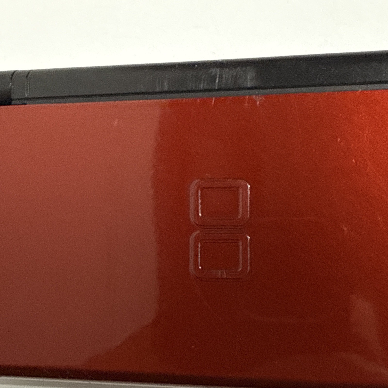 Nintendo DS Lite Crimson Red Handheld System Console Slight Break On Hinge Works