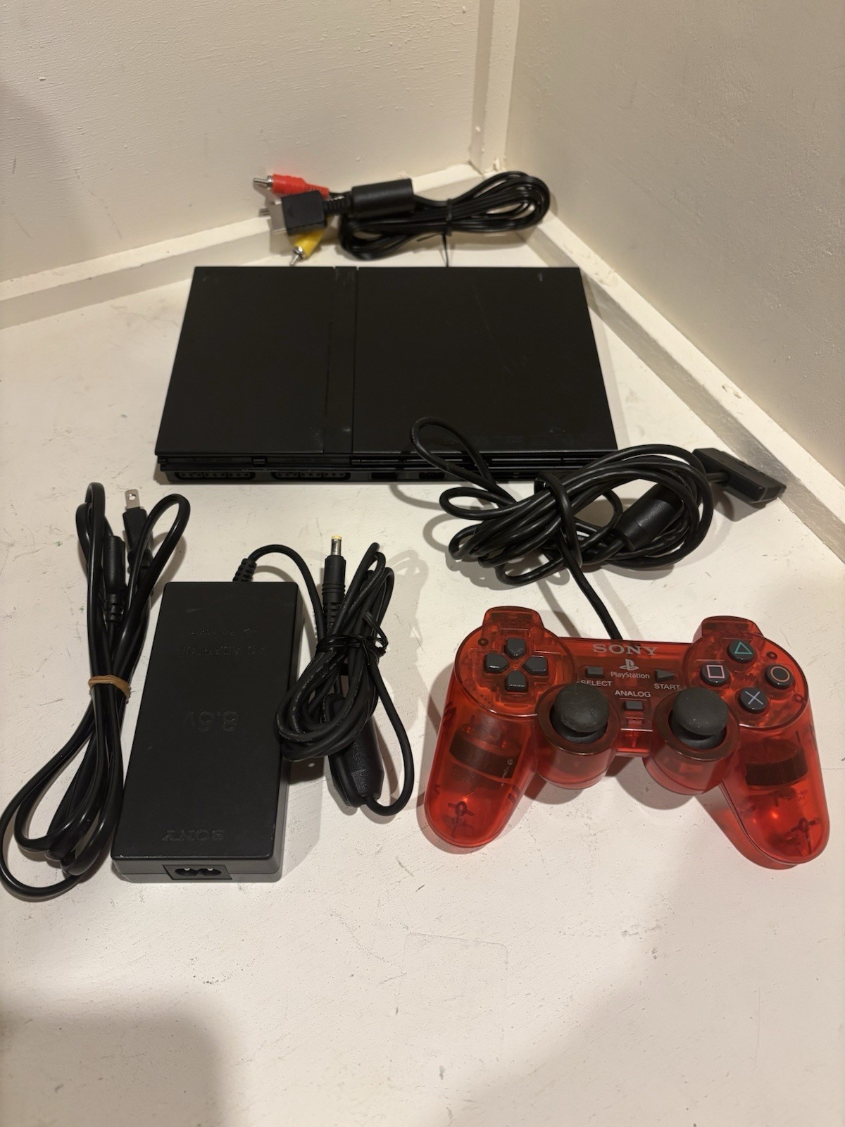 Sony PlayStation 2 PS2 Slim SCPH-70000 Black Console W Controller Plays US games