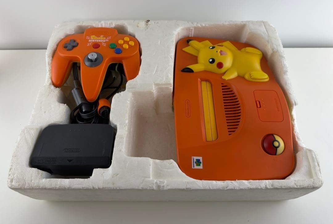 Nintendo 64 Pikachu Orange Yellow Console Pokemon N64 Japan Tested Boxed Rare