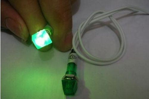 1pcs AC Amplifier Green Bulb Power Indicator Pilot Light 110v 120V 7mm Mouting