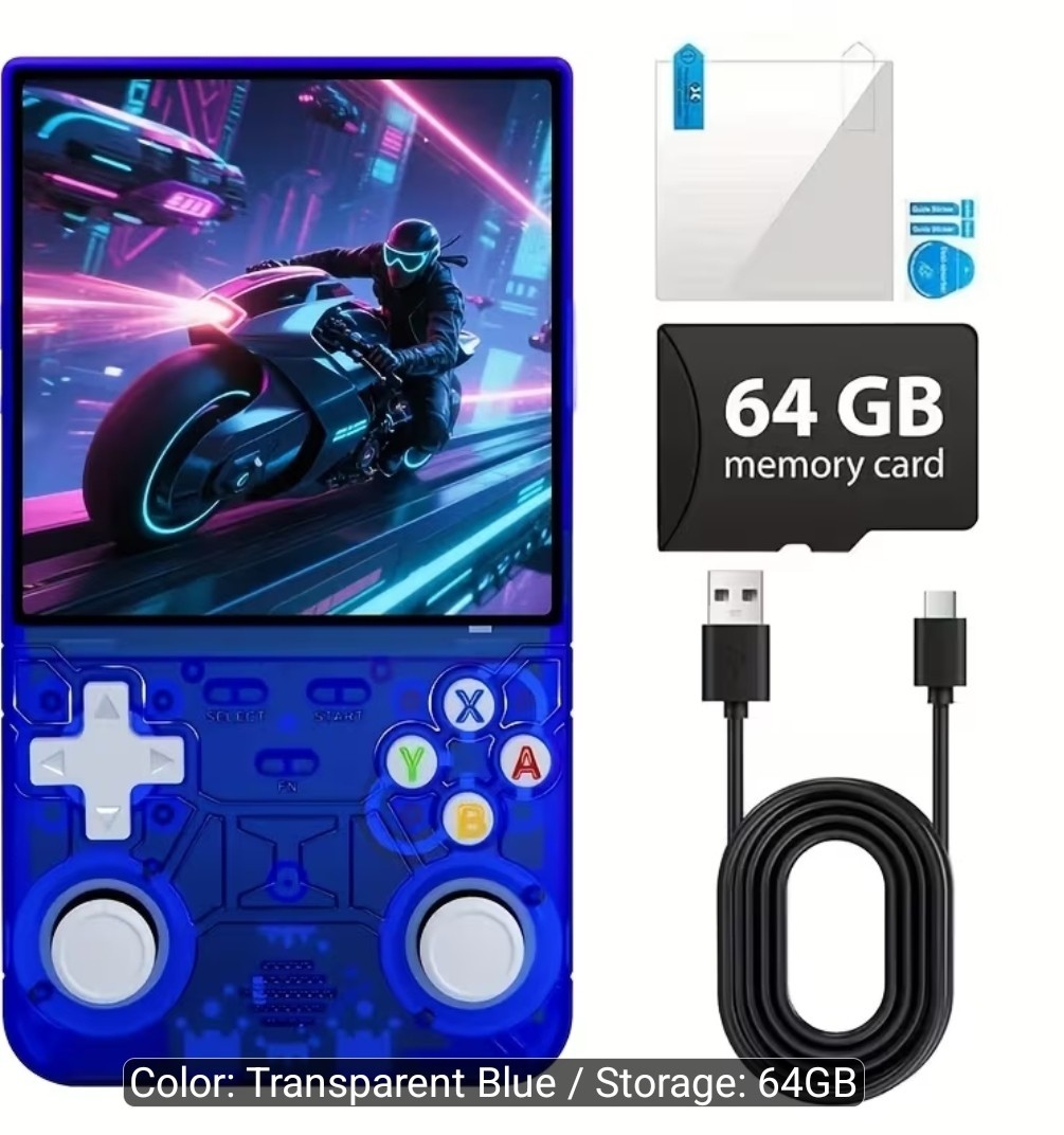R36 Ultra 4″ 720×720 Handheld Game Console 64GB Wi-Fi USB-C Purple
