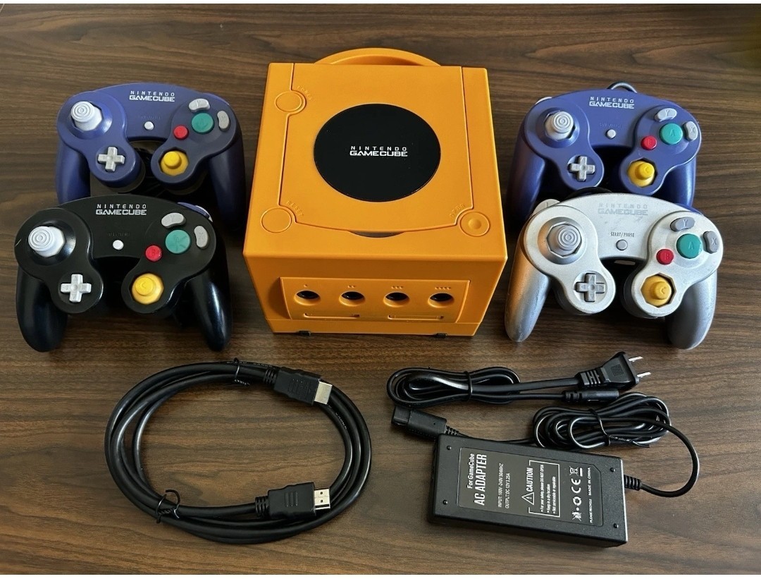 Nintendo GameCube Console ORANGE – HDMI Mod Pluto Llx 1-4 controller