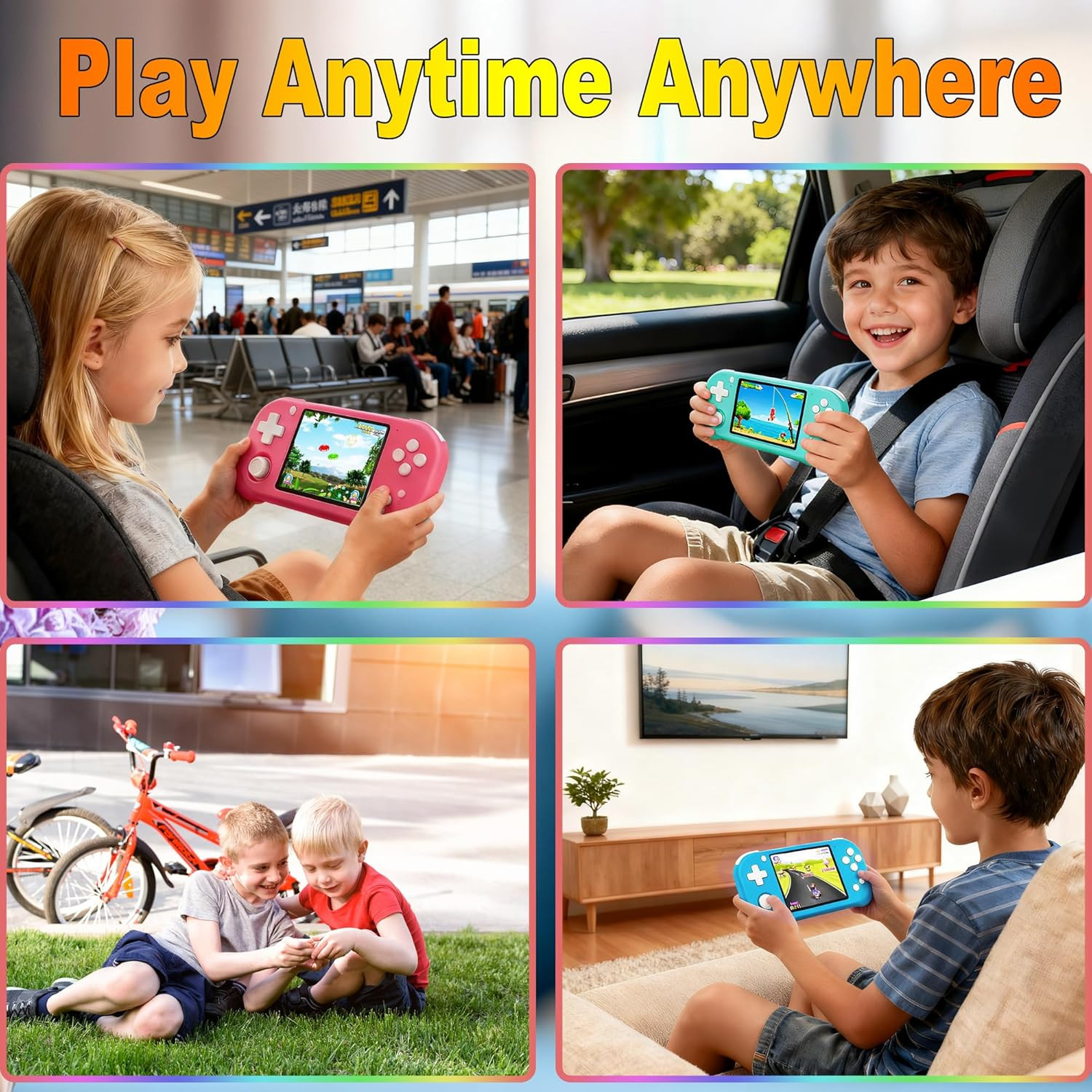 Portable 3.5” IPS Handheld Game Console with 139 Preloaded 32-Bit Games