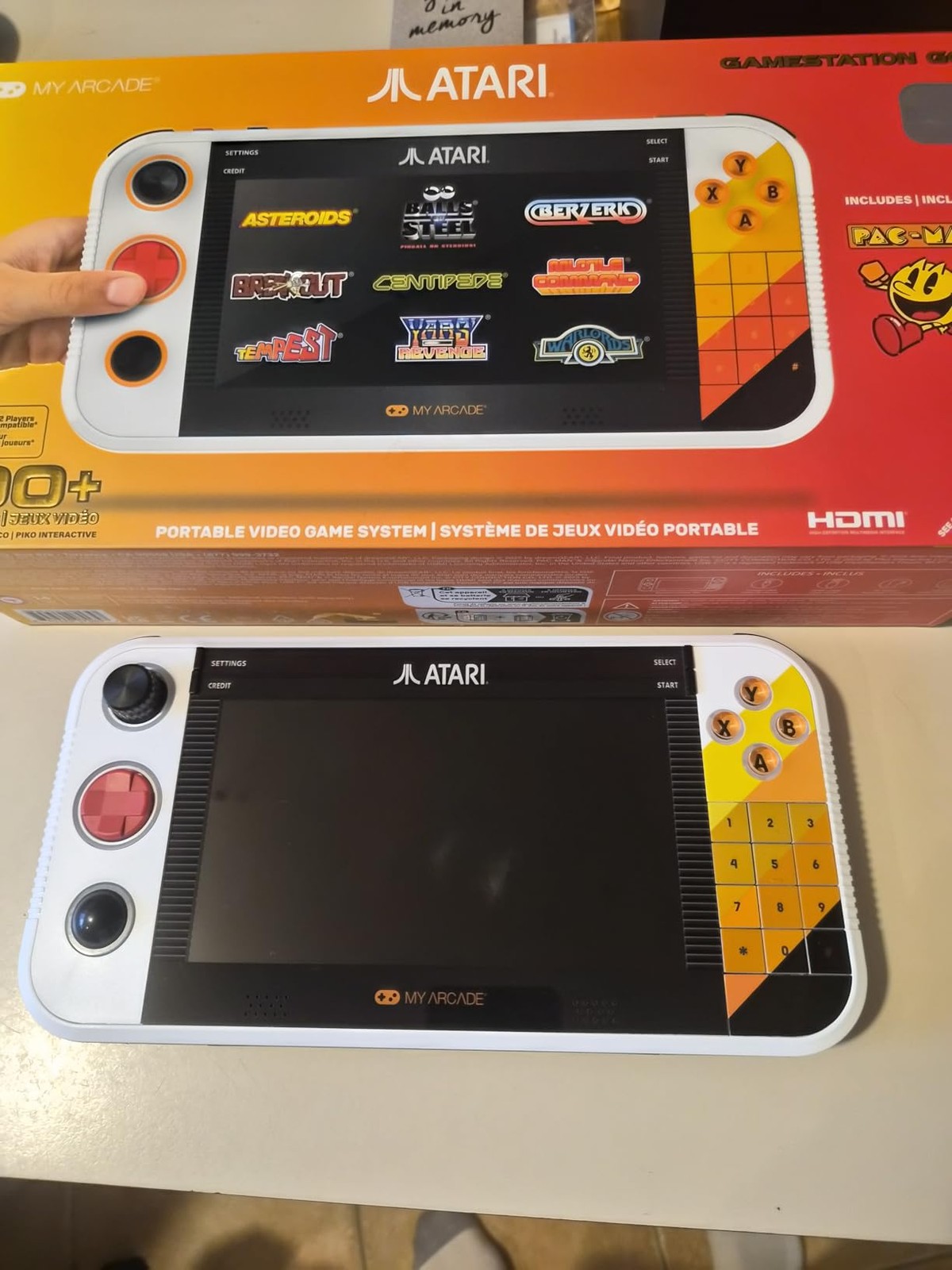 My Arcade Atari Gamestation Go, 200+ Games, 7″ Screen, Retro Handheld