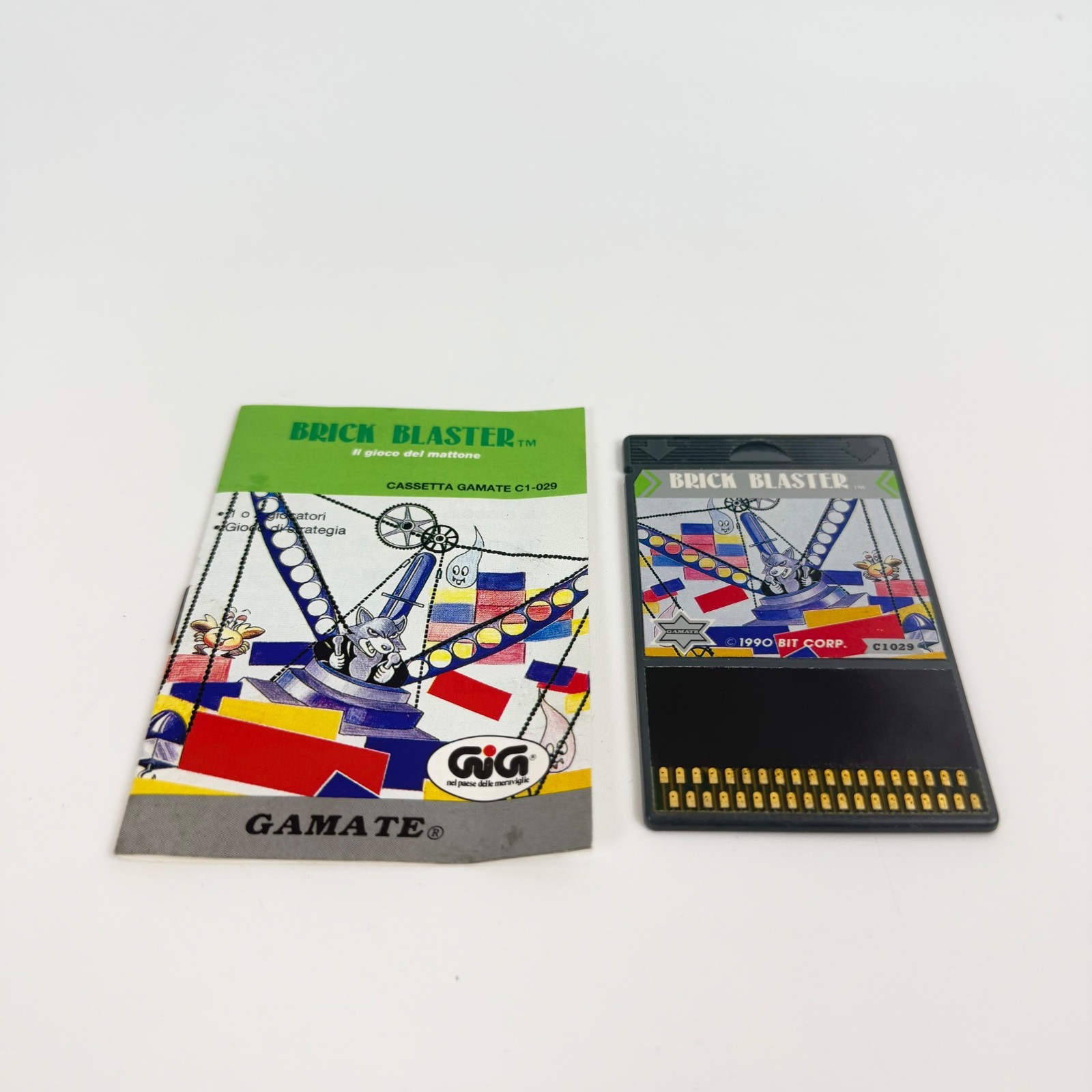 1990 GIG GAMATE BIT CORPORATION CONSOLE💎+ BOX & GAMES RARE – TESTED 🎁