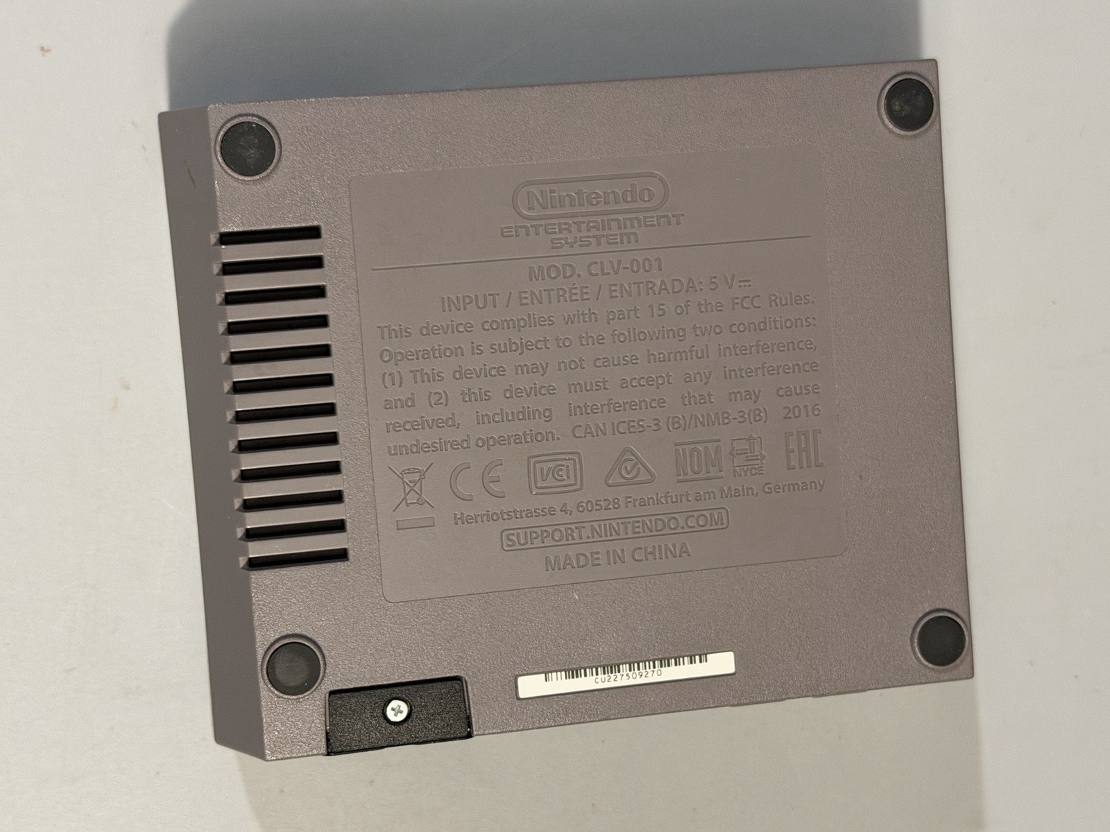 Nintendo NES Classic Edition Mini CLV-001 Console Only