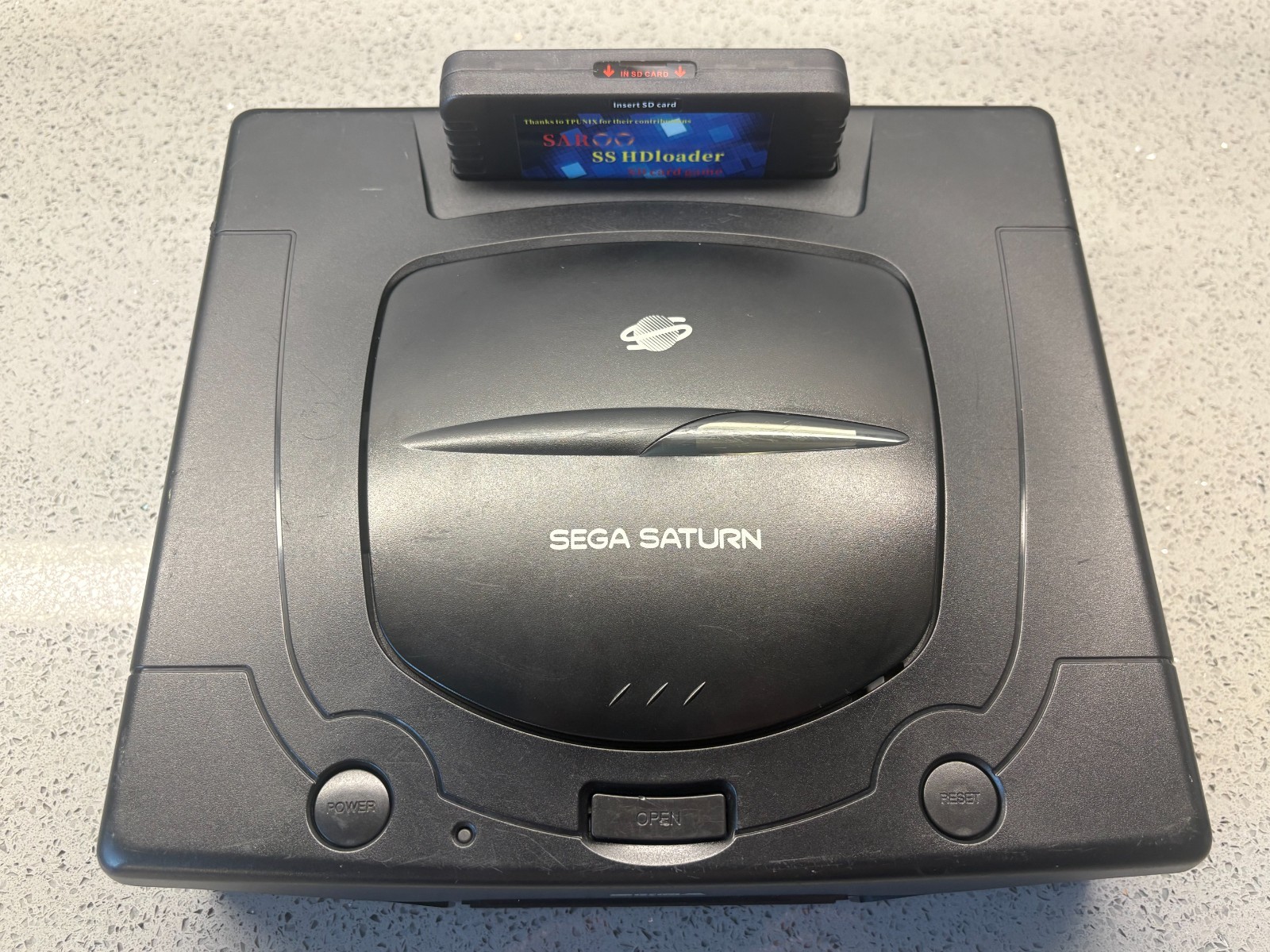 SEGA SATURN SAROO CONSOLE W/ 256GB SD CARD NEW RETRO-BIT CONTROLLER & NEW CABLES