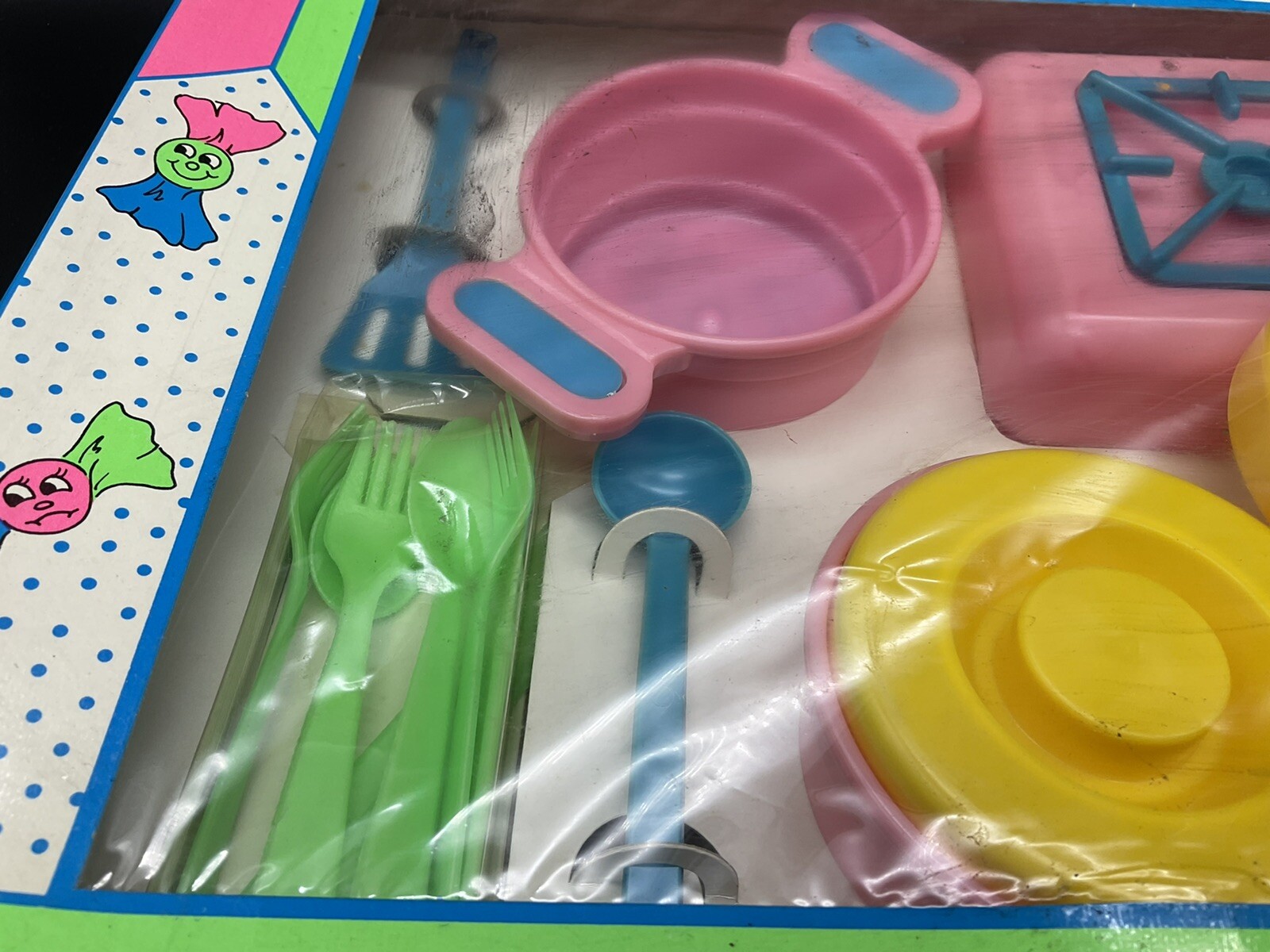 80s VINTAGE# CASTALDI KITCHEN SET POTS STOVE #NIB RARE [LV]