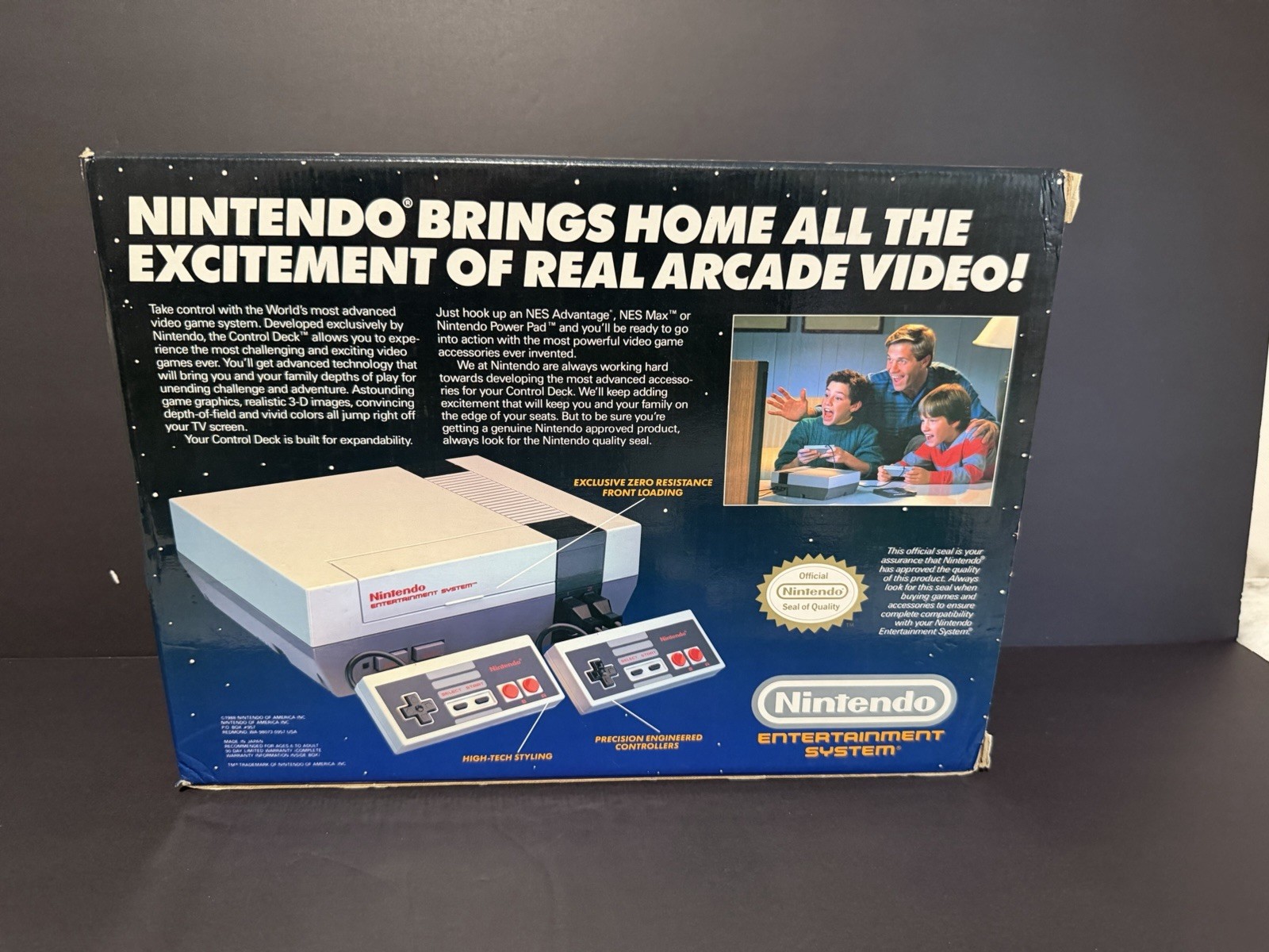 Nintendo Entertainment System NES Control Deck Console W/Box/Manual