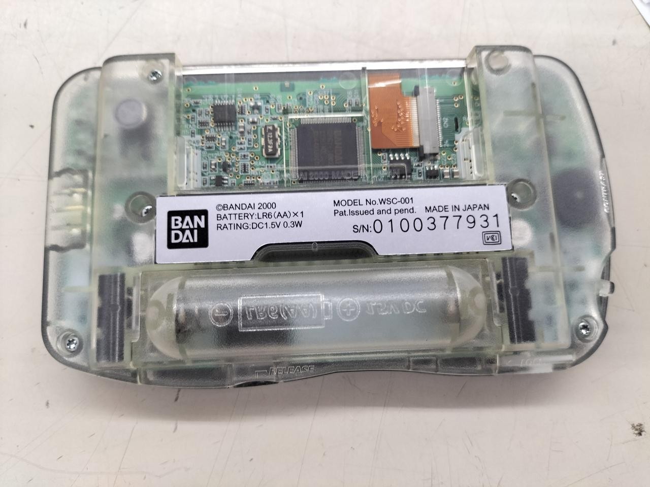 WonderSwan Color Model Number WSC 001 BANDAI