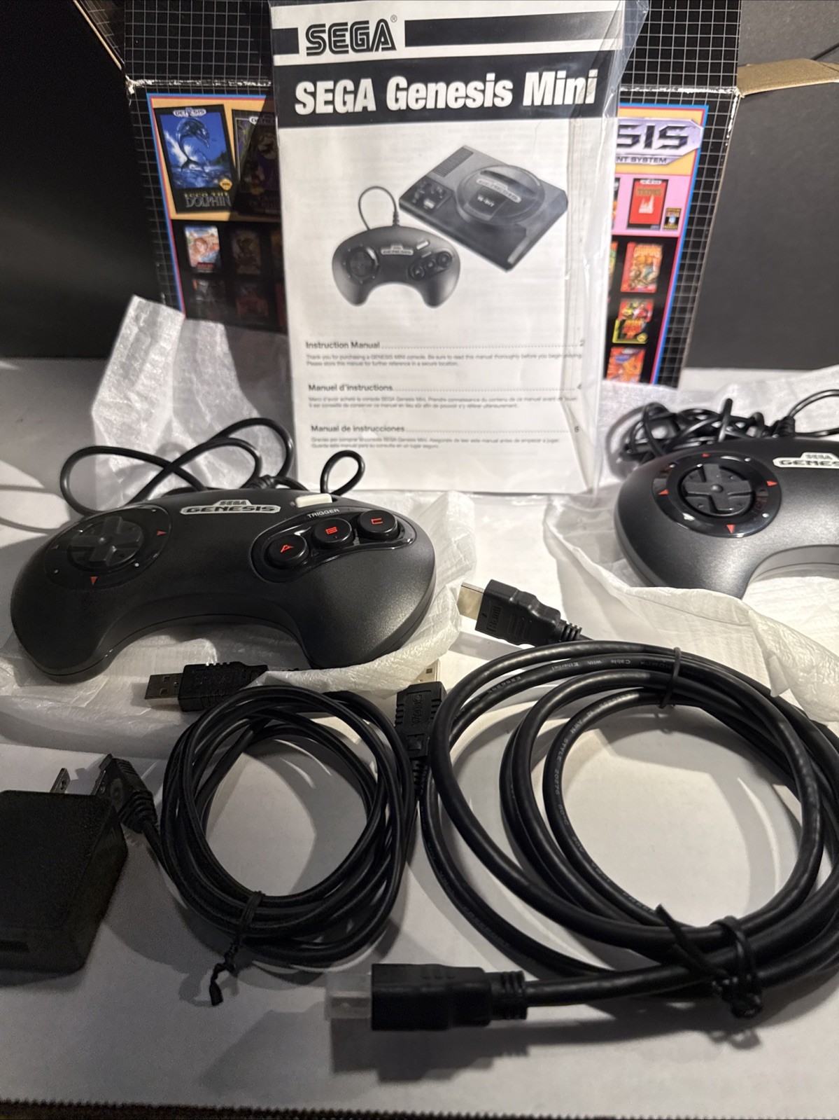 SEGA Genesis 16 Bit Video Entertainment System- Mini Game Console w/ Sonic