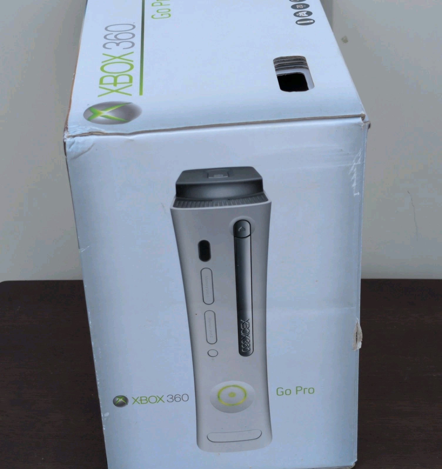 BOX ONLY Microsoft Xbox 360 Pro Console White + Paperwork / Manuals