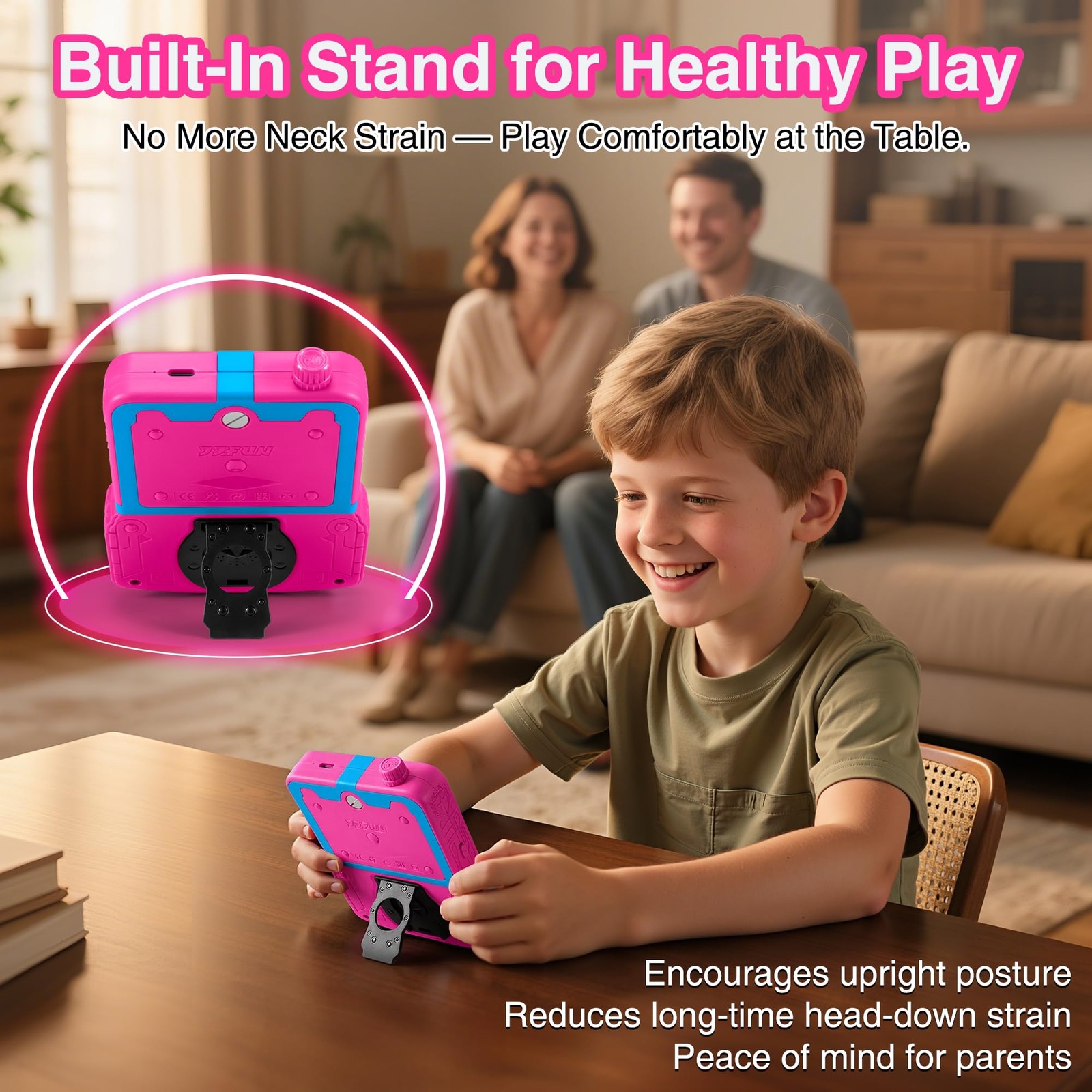 Handheld Game Console for Girls, 220 Retro Games Built-in, 3.5” HD IPS Scree…
