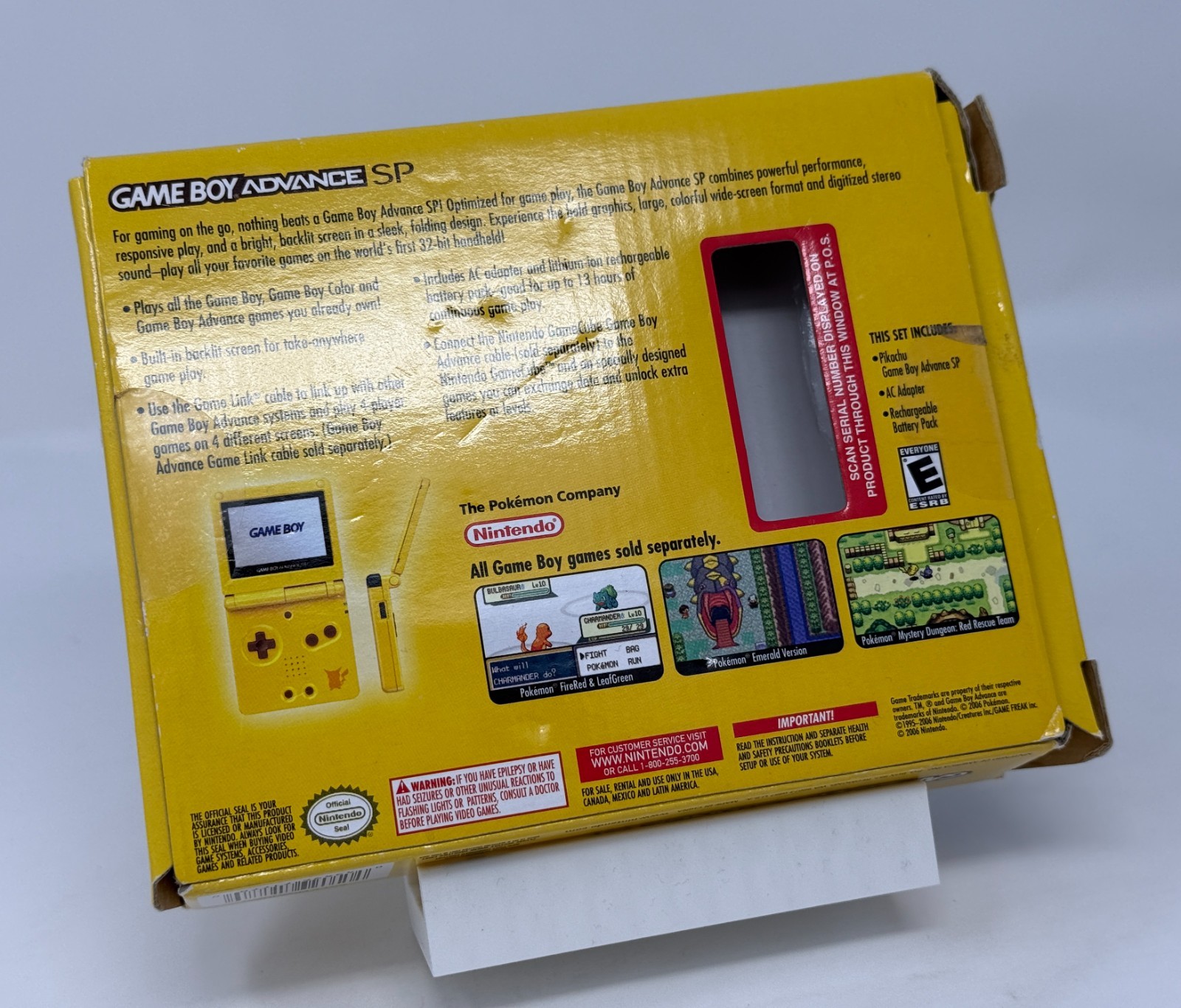 Nintendo Gameboy Advance SP Toys “R” Us Exclusive Limited Edition Pikachu IN BOX