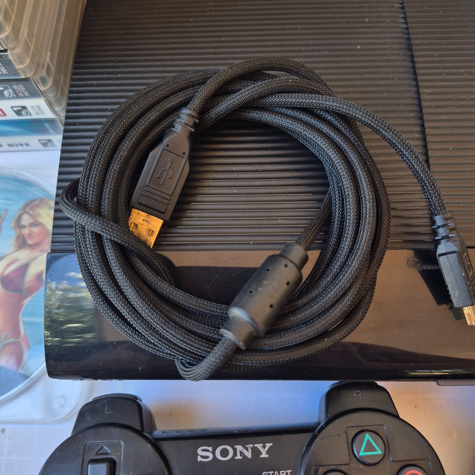 PS3 Console BUNDLE, 3 Controllers, 18 GAMES, Cords, Mic, CECH 4001 B – TESTED